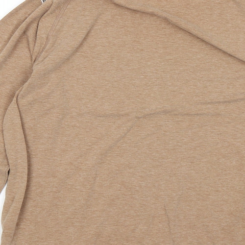 Marks and Spencer Womens Brown Round Neck Cotton Pullover Jumper Size 12 - Tiger