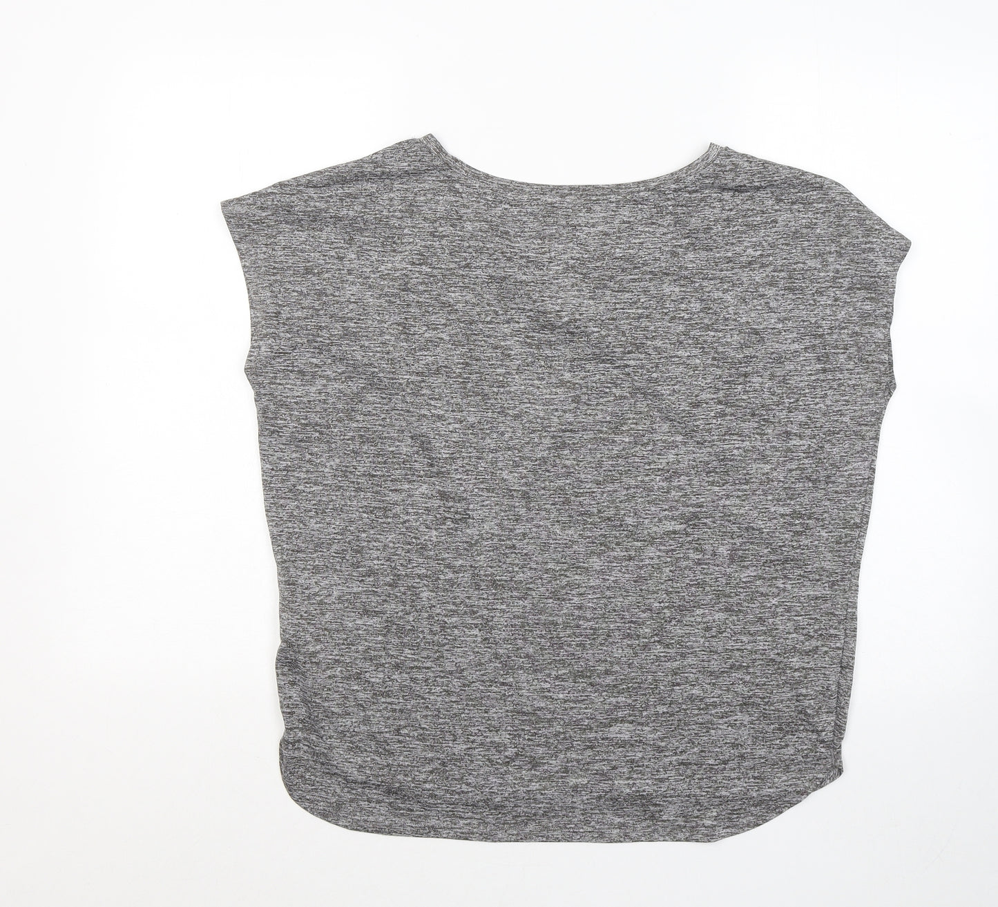 Souluxe Womens Grey Polyester Basic T-Shirt Size S Round Neck