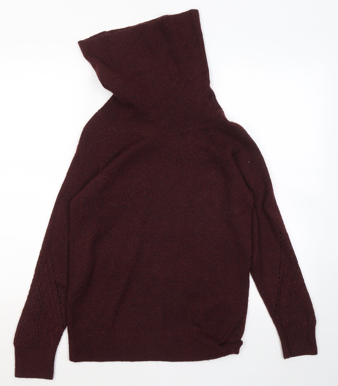 Dorothy Perkins Womens Red Roll Neck Acrylic Pullover Jumper Size 8