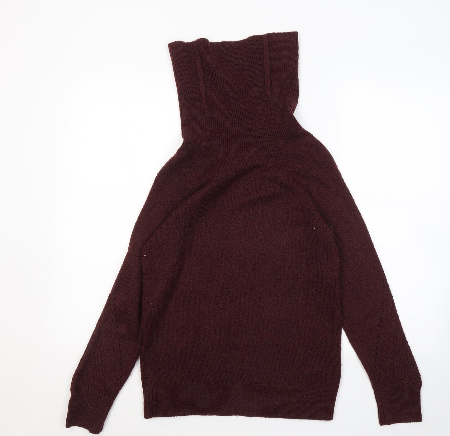 Dorothy Perkins Womens Red Roll Neck Acrylic Pullover Jumper Size 8