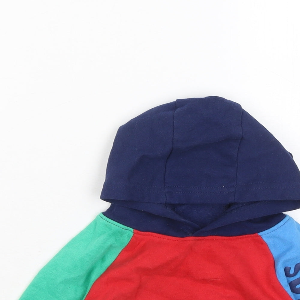Dunnes Stores Boys Multicoloured Colourblock Cotton Pullover Jumper Size 12-18 Months