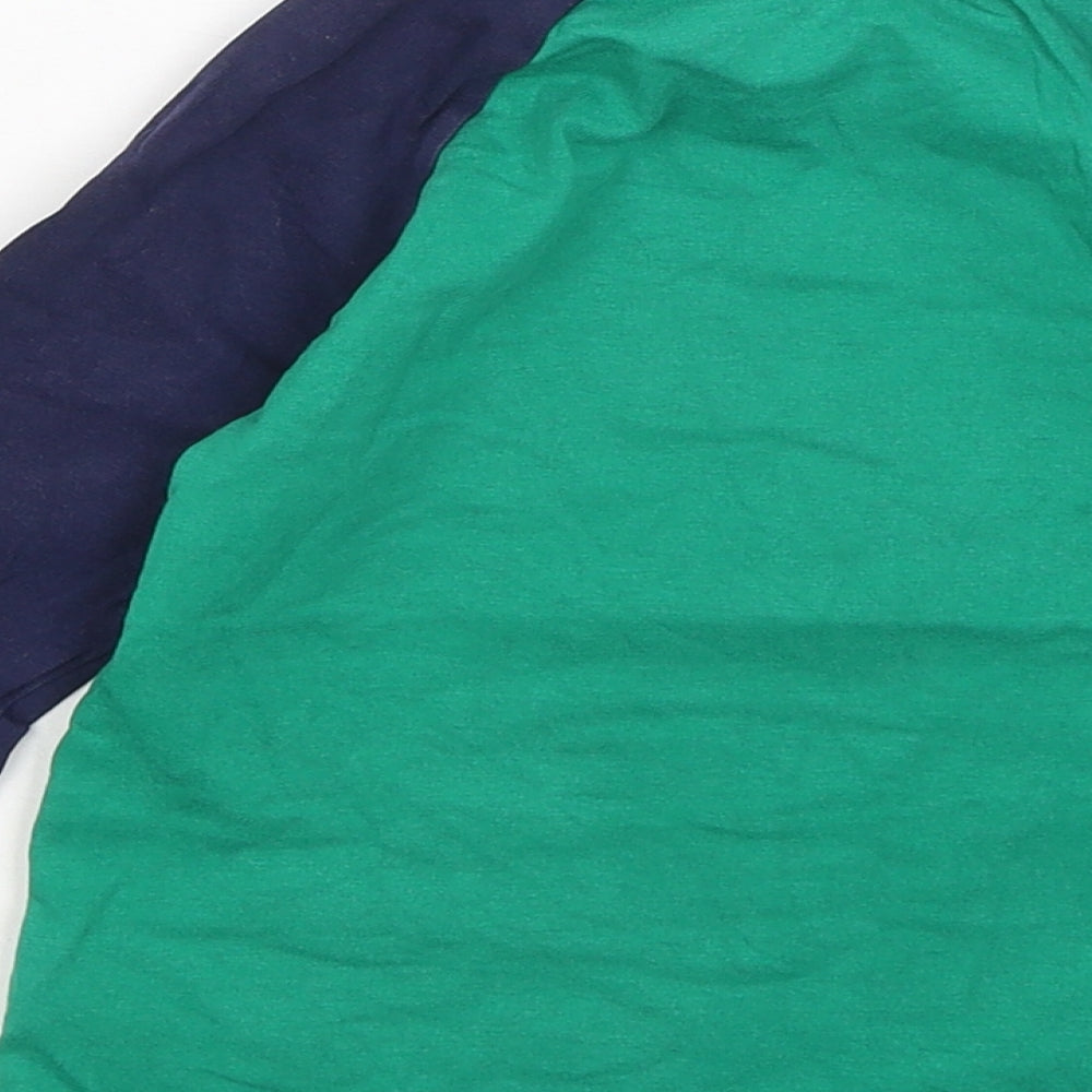 NEXT Boys Green Cotton Basic T-Shirt Size 2-3 Years Round Neck - Star