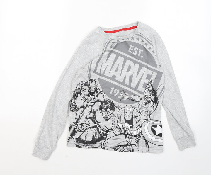 George Boys Grey Polyester Pullover Hoodie Size 9-10 Years - Marvel