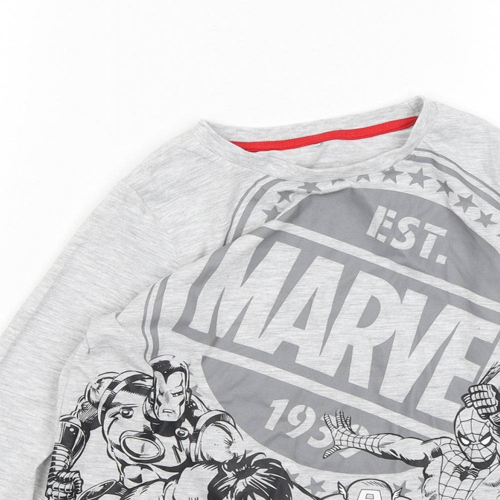 George Boys Grey Polyester Pullover Hoodie Size 9-10 Years - Marvel