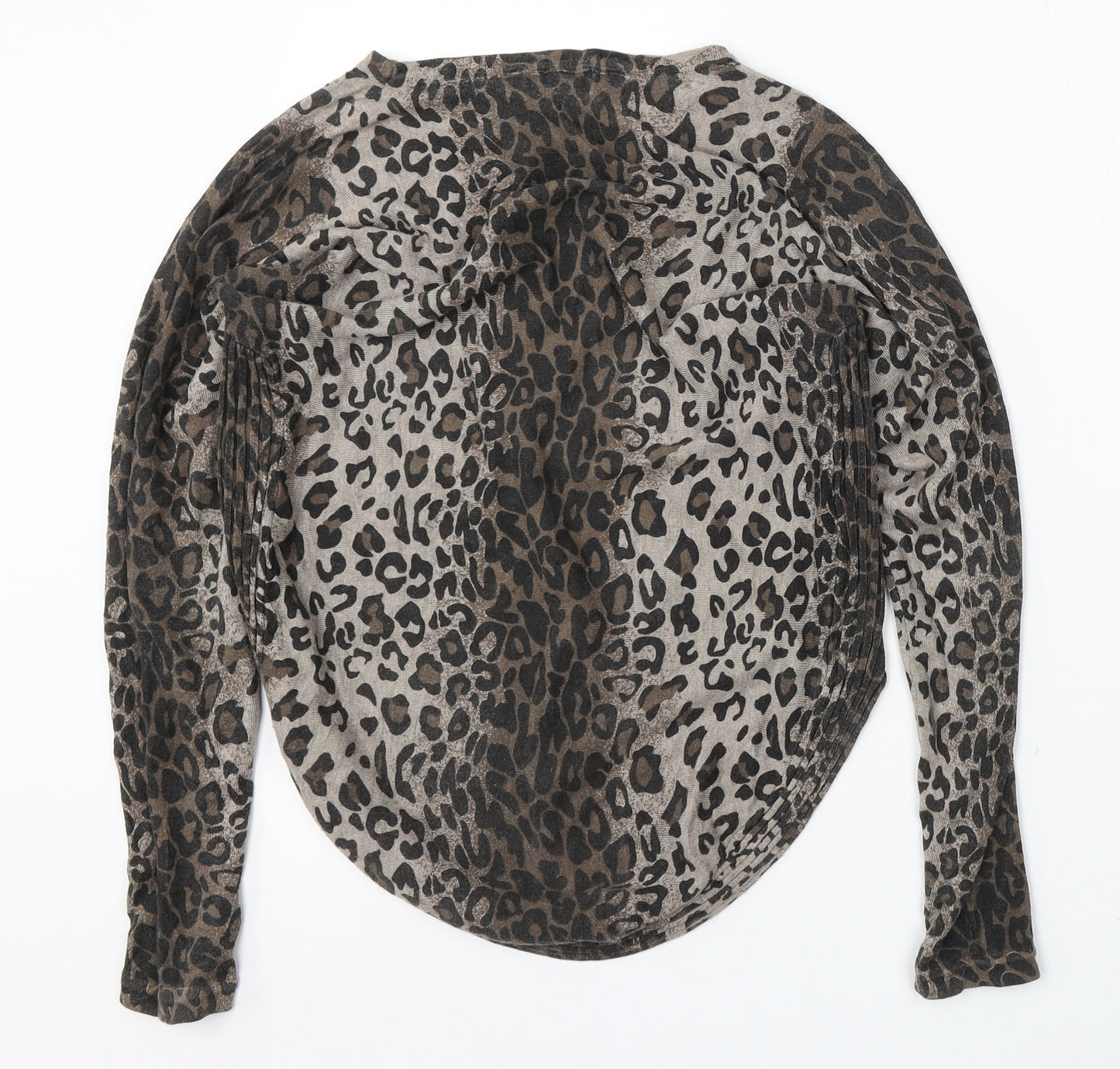 Laetitia Mem Womens Multicoloured Round Neck Animal Print Viscose Pullover Jumper Size L