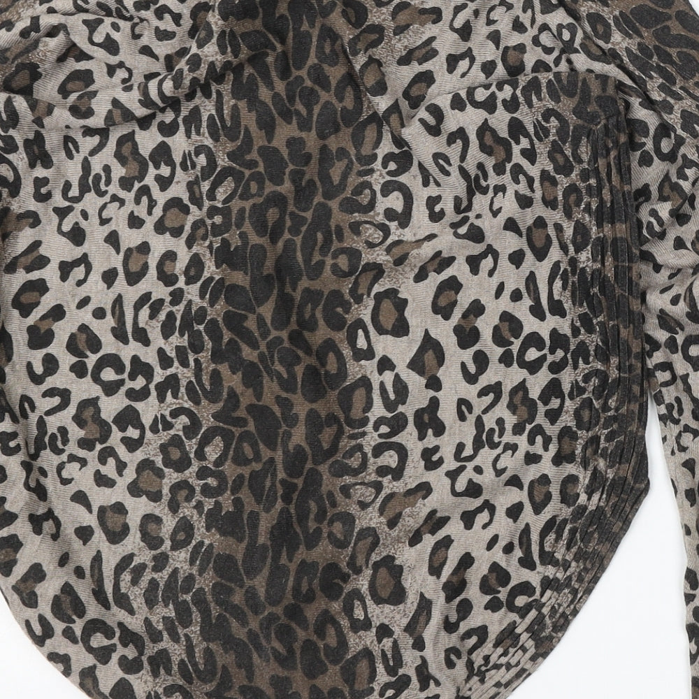 Laetitia Mem Womens Multicoloured Round Neck Animal Print Viscose Pullover Jumper Size L