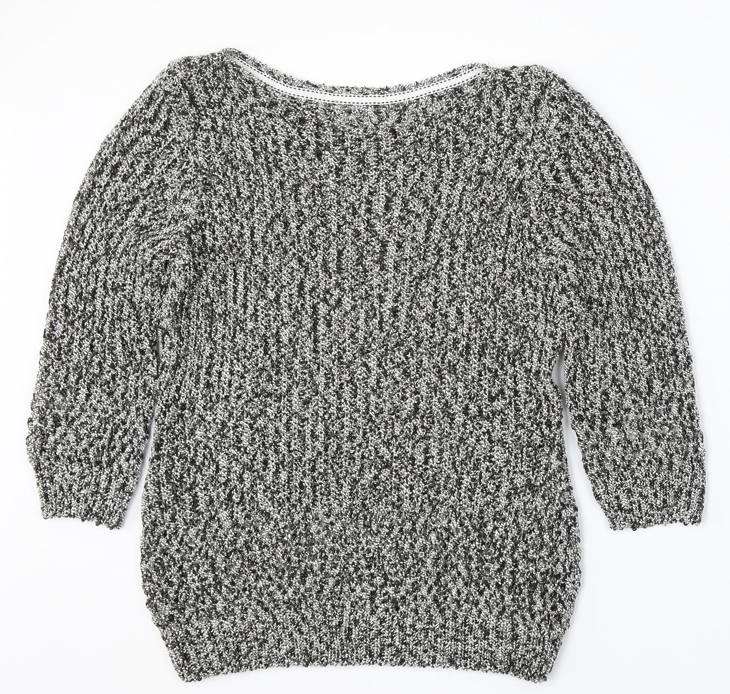 Per Una Womens Multicoloured Round Neck Acrylic Pullover Jumper Size 12