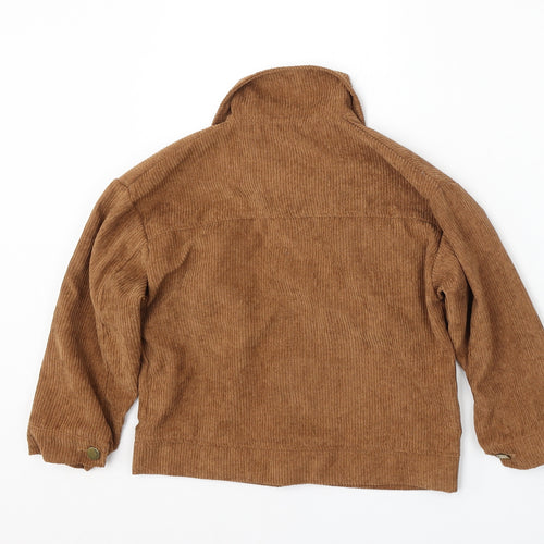 SheIn Girls Brown Jacket Size 7-8 Years Button