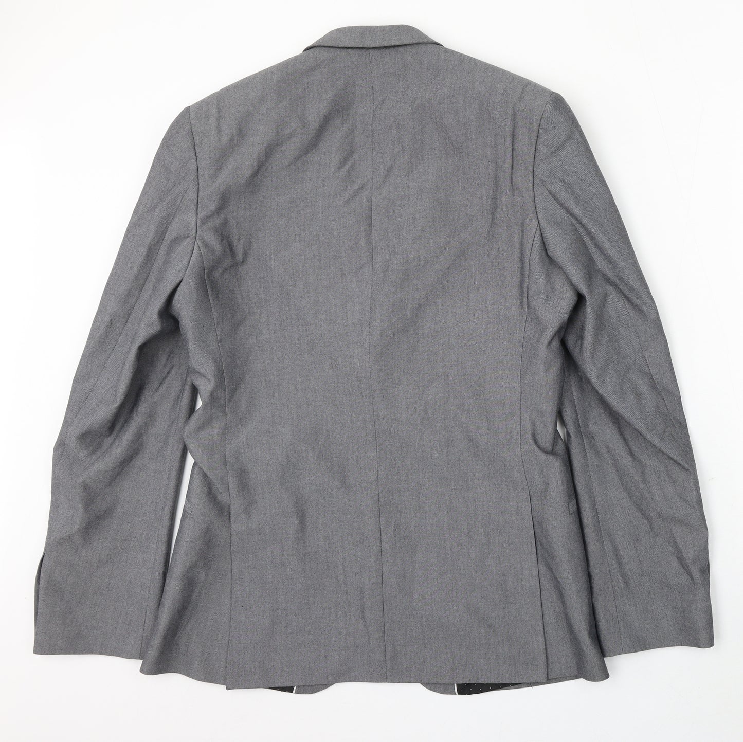 limehaus Mens Grey Polyester Jacket Suit Size 38