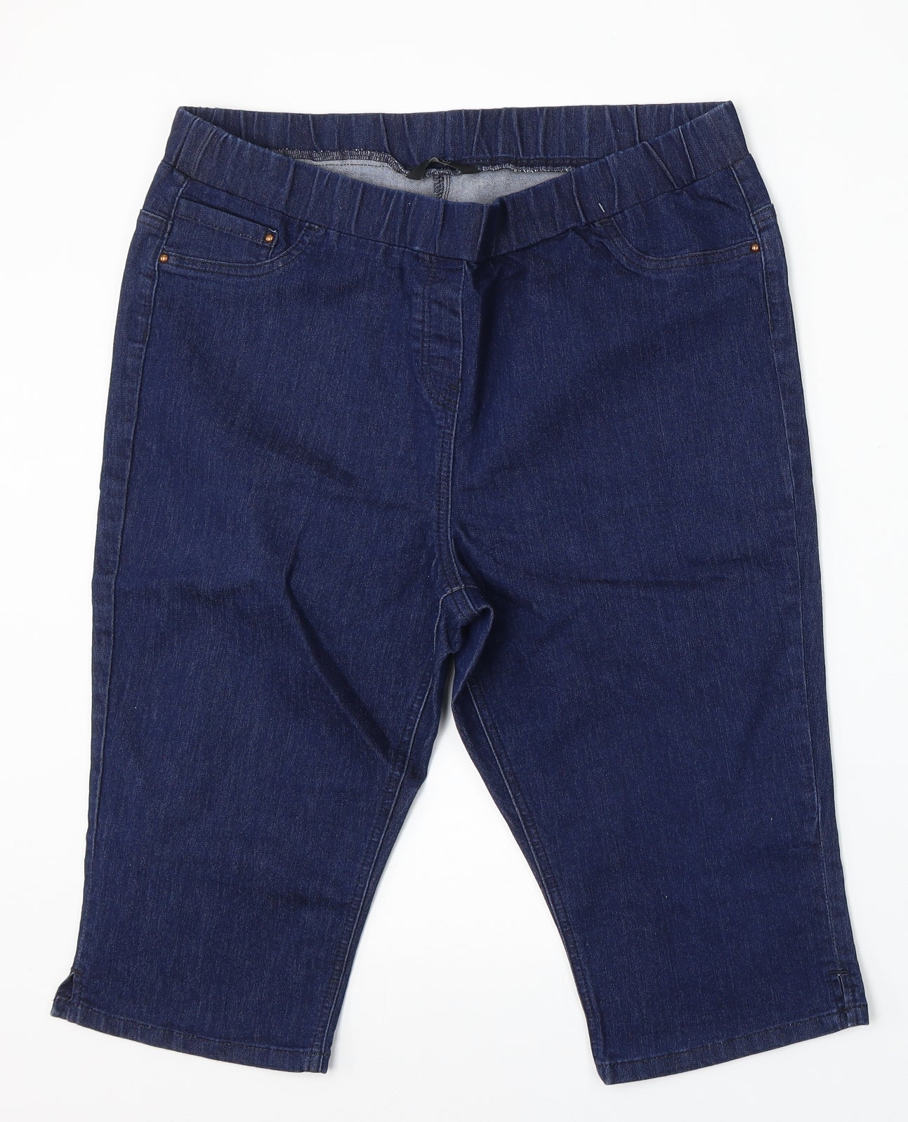 George Womens Blue Cotton Bermuda Shorts Size 16 L16 in Regular