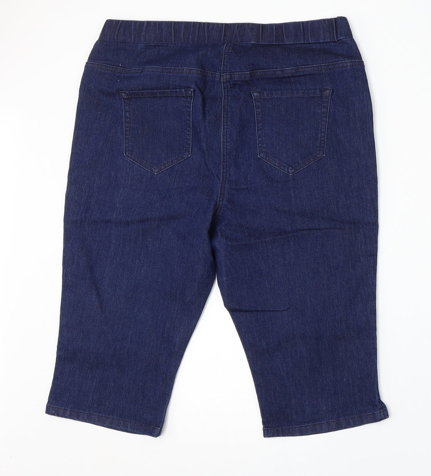 George Womens Blue Cotton Bermuda Shorts Size 16 L16 in Regular