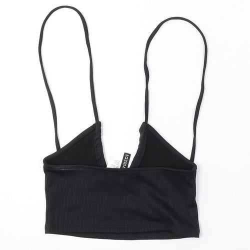 H&M Womens Black Polyester Basic Tank Size S V-Neck