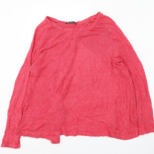 Shana Womens Red Round Neck Viscose Pullover Jumper Size L