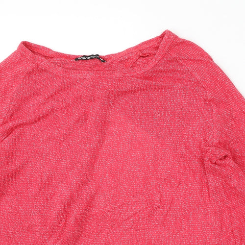 Shana Womens Red Round Neck Viscose Pullover Jumper Size L