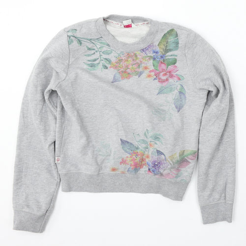 Accessorize Womens Grey Polyester Pullover Sweatshirt Size XS