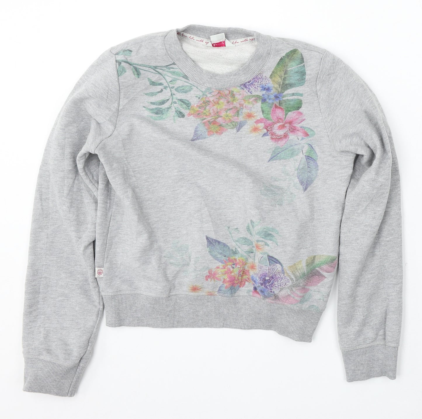 Accessorize Womens Grey Polyester Pullover Sweatshirt Size XS