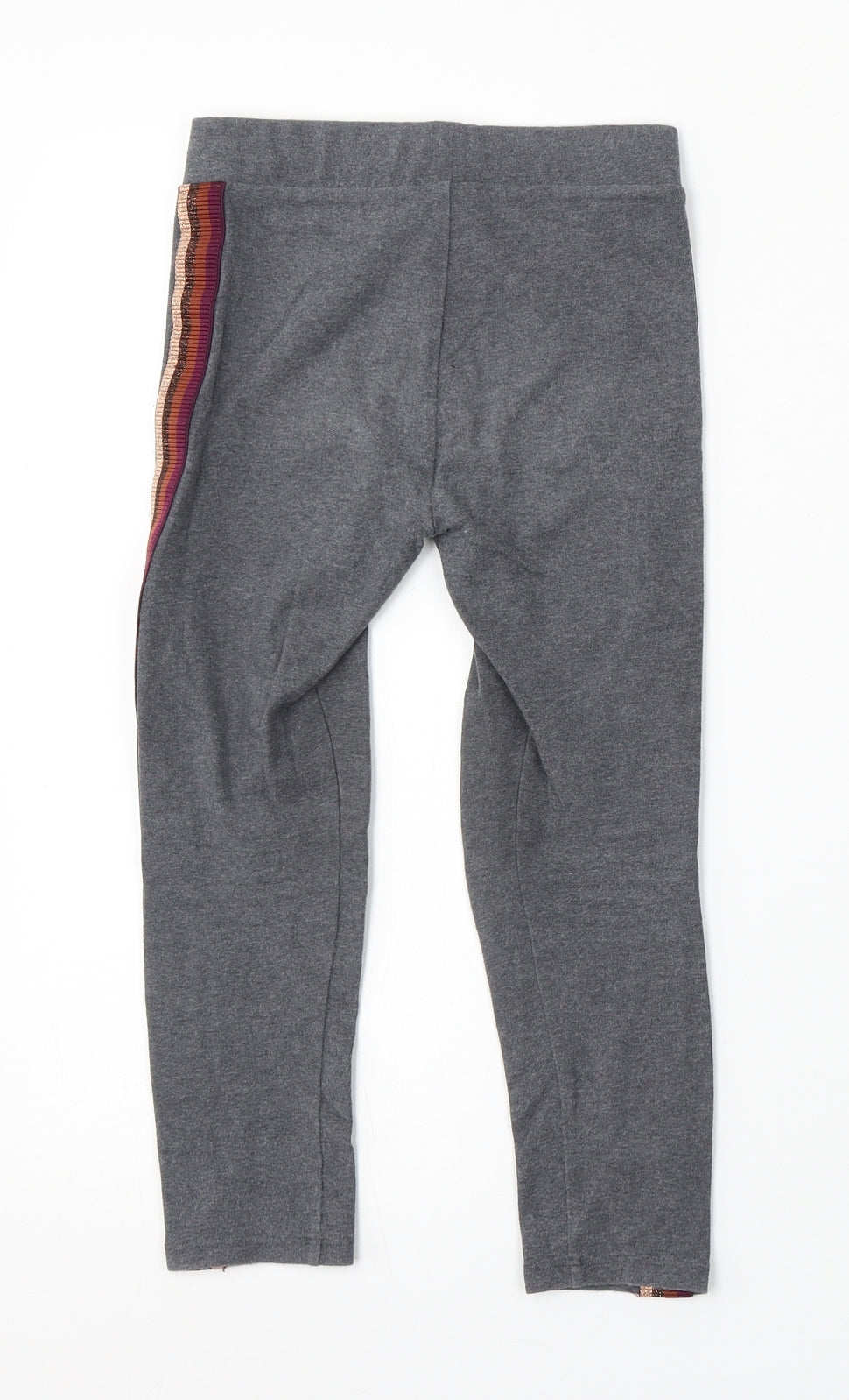 NEXT Girls Grey Cotton Jogger Trousers Size 7 Years Regular