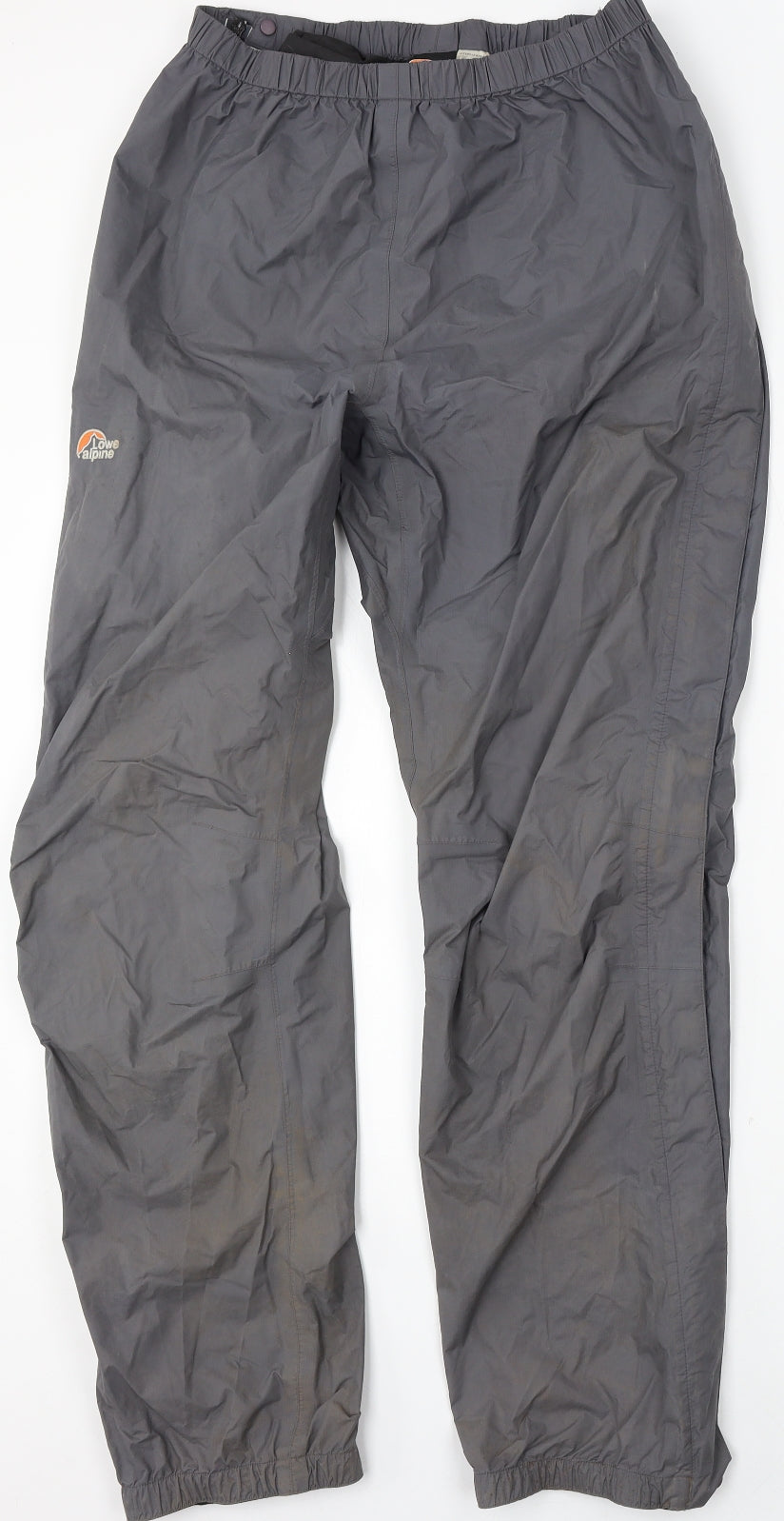 Lowe Alpine Mens Grey Nylon Rain Trousers Trousers Size 34 L34 in Regular