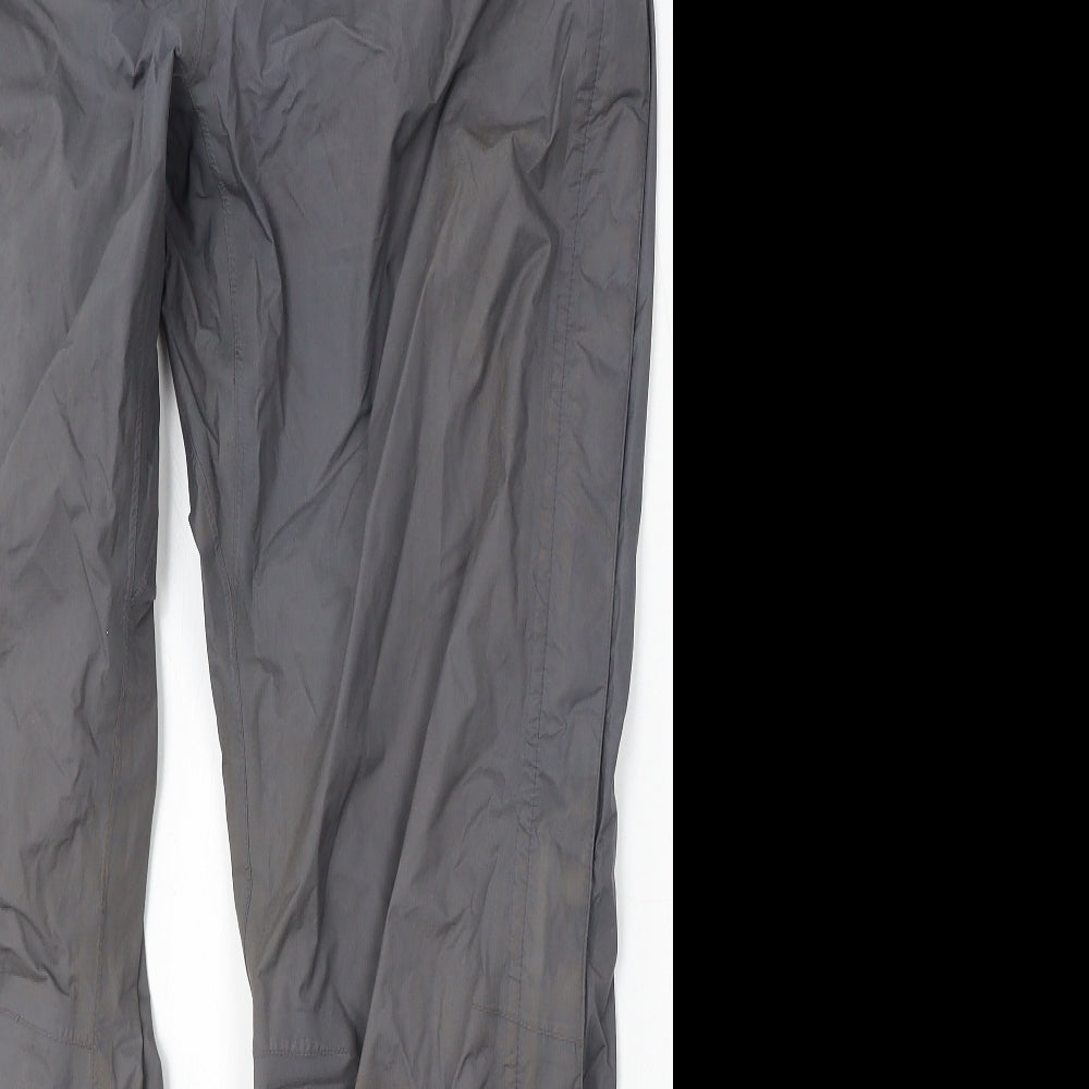 Lowe Alpine Mens Grey Nylon Rain Trousers Trousers Size 34 L34 in Regular