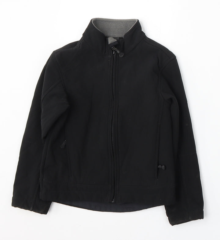 Crane Boys Black Jacket Size 5-6 Years Zip