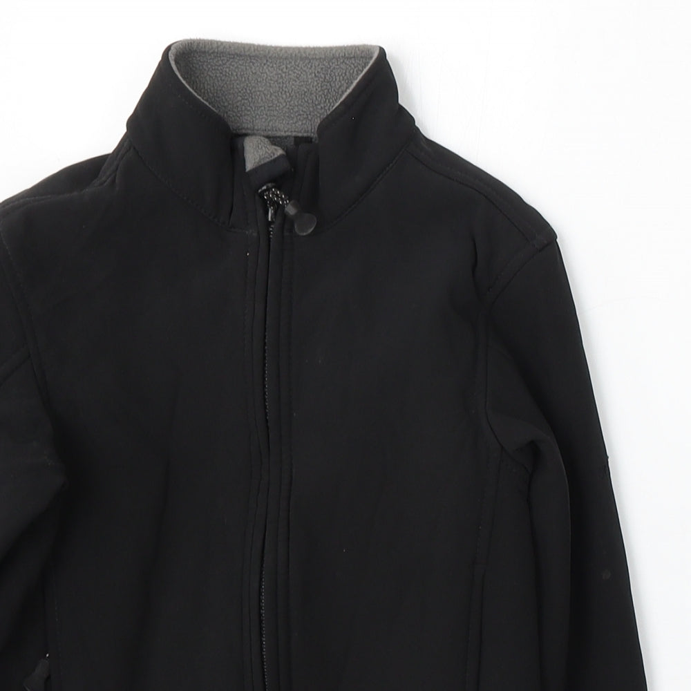 Crane Boys Black Jacket Size 5-6 Years Zip