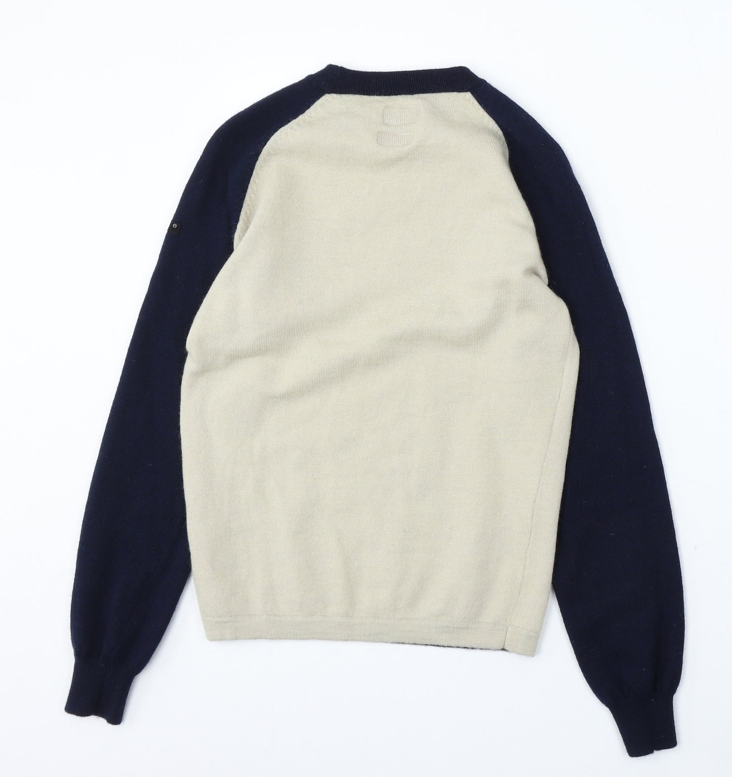 Firetrap Mens Multicoloured Round Neck Wool Pullover Jumper Size S