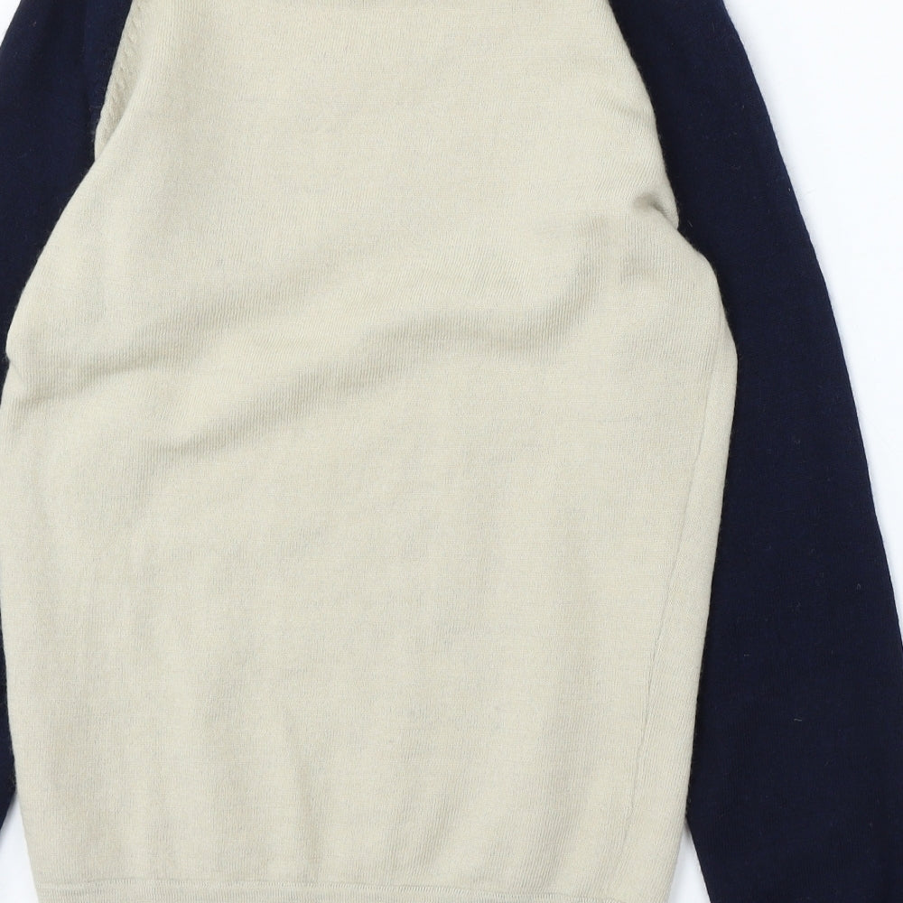 Firetrap Mens Multicoloured Round Neck Wool Pullover Jumper Size S