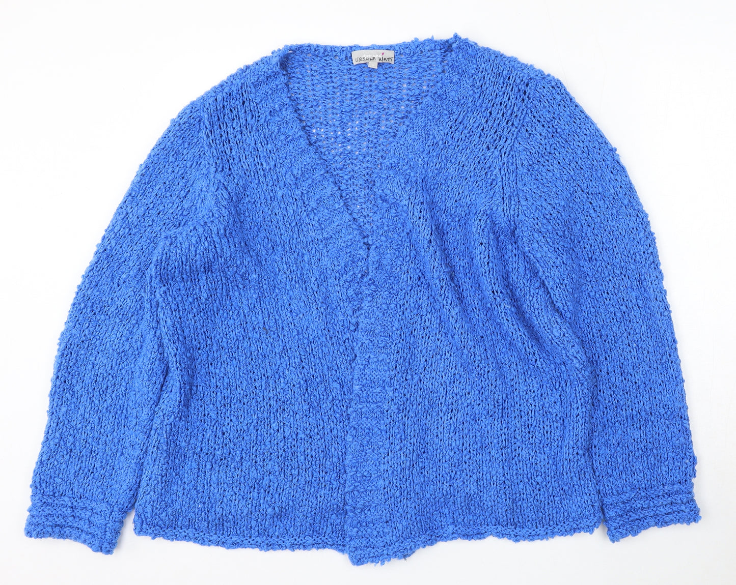 Per Una Womens Blue V-Neck Acrylic Cardigan Jumper Size 16