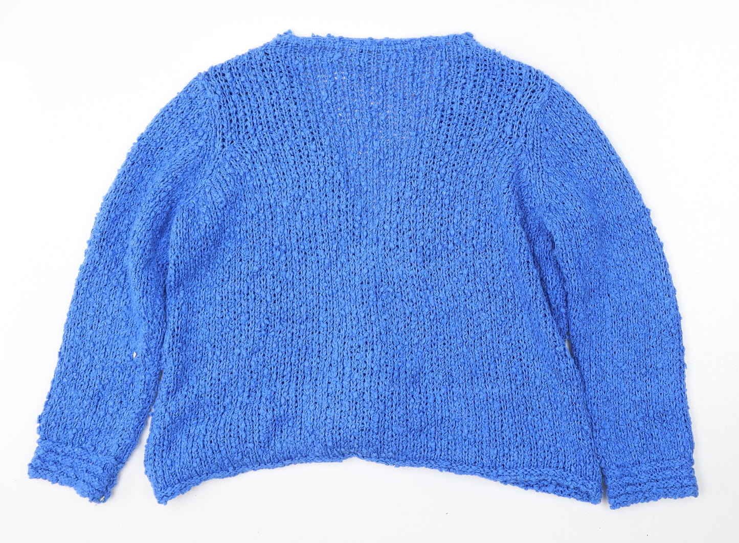 Per Una Womens Blue V-Neck Acrylic Cardigan Jumper Size 16
