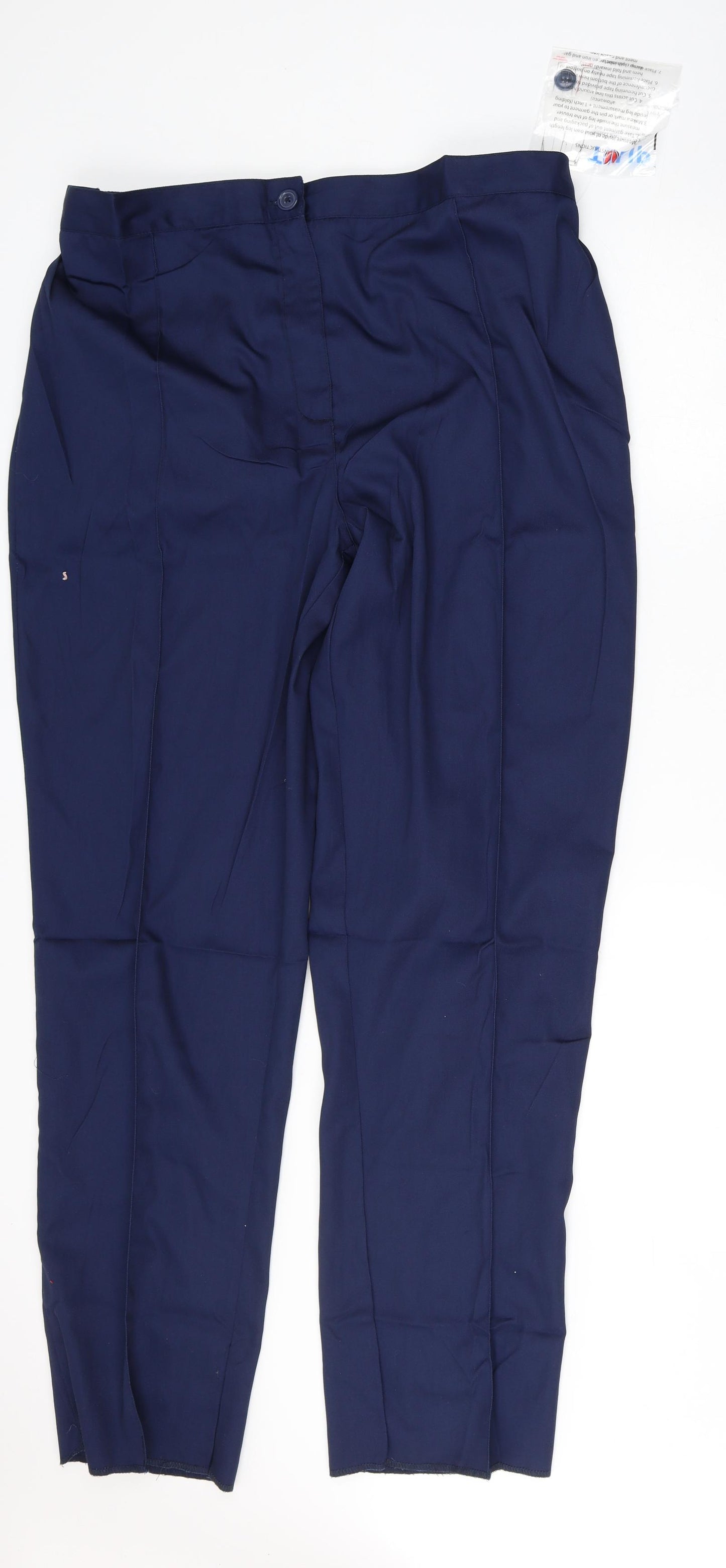 Tulip Womens Blue Polyester Trousers Size 22 L35 in Regular