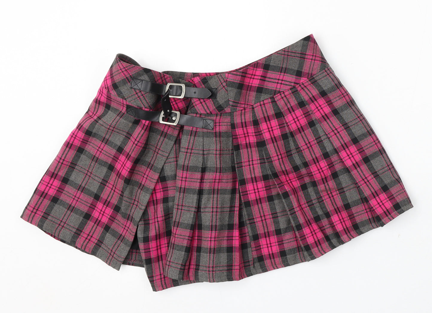 Atmosphere Womens Multicoloured Plaid Polyester Skater Skirt Size 12