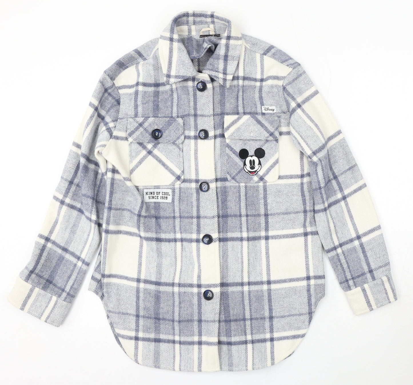 Disney Boys Multicoloured Plaid Jacket Size 12-13 Years Button - mickey mouse