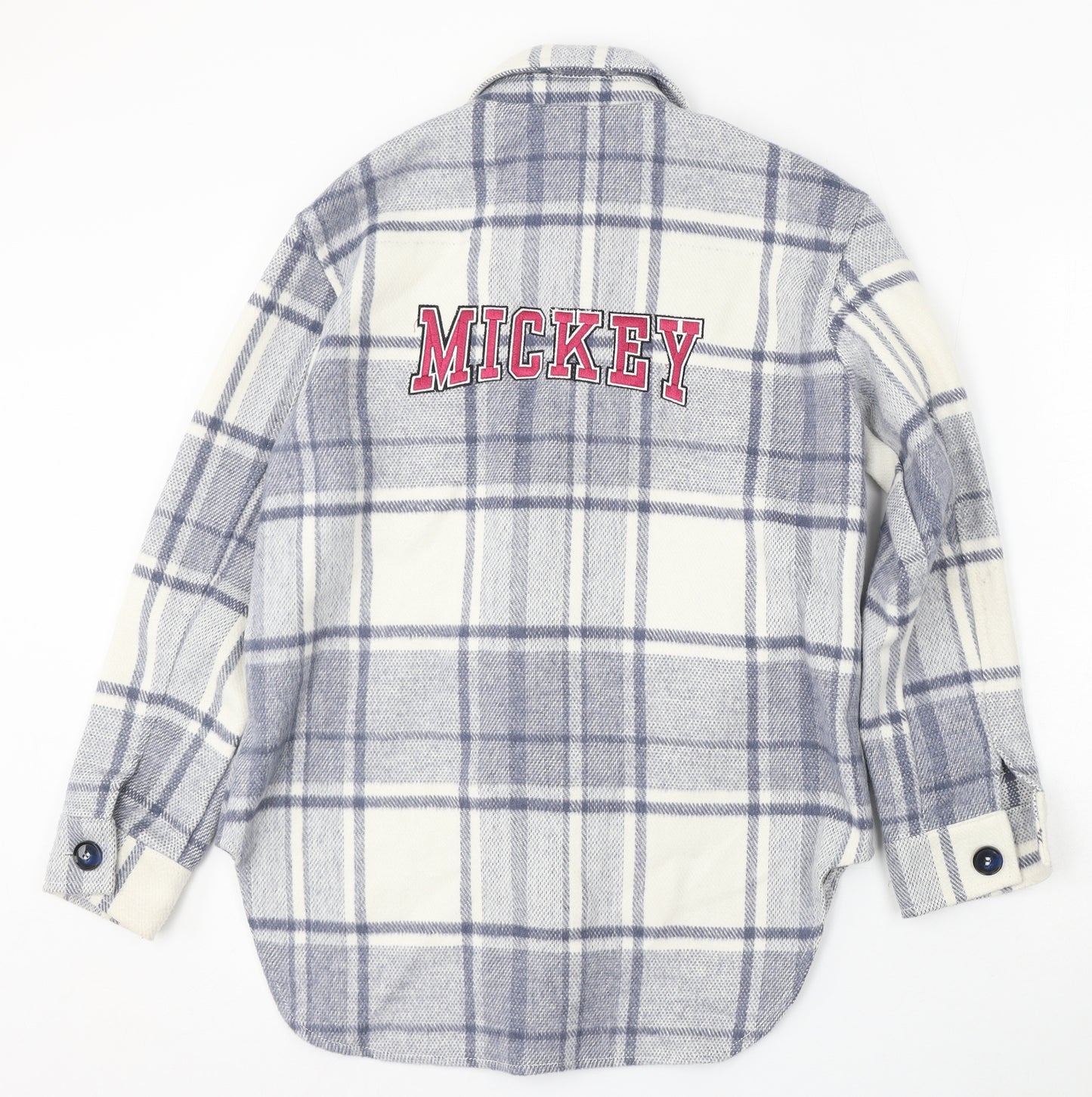 Disney Boys Multicoloured Plaid Jacket Size 12-13 Years Button - mickey mouse