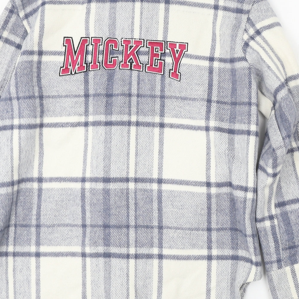 Disney Boys Multicoloured Plaid Jacket Size 12-13 Years Button - mickey mouse