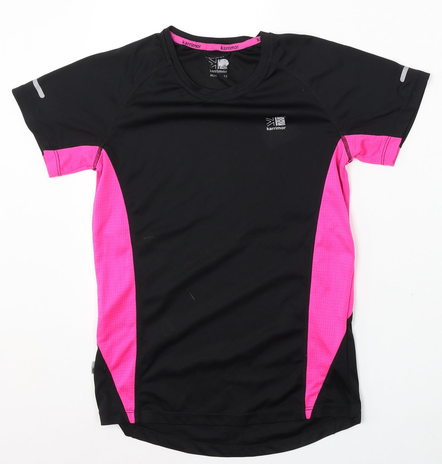 Karrimor Womens Black Polyester Basic T-Shirt Size 12 Round Neck