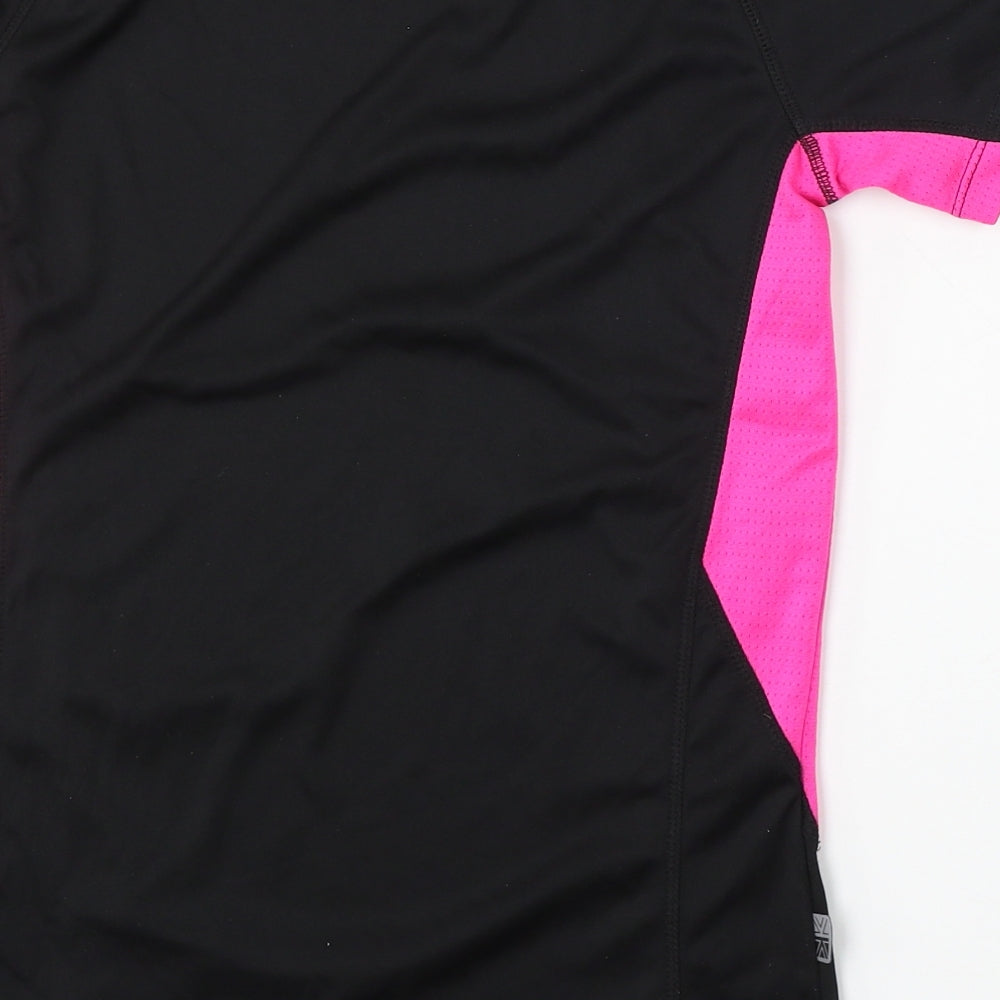 Karrimor Womens Black Polyester Basic T-Shirt Size 12 Round Neck