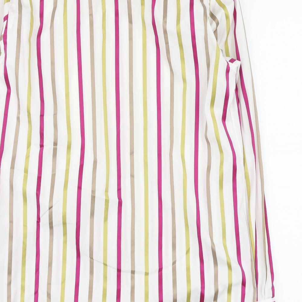 Duchamp Mens Multicoloured Striped Cotton Button-Up Size 15 Collared