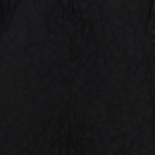 H&M Womens Black Polyamide Basic Blouse Size M Round Neck