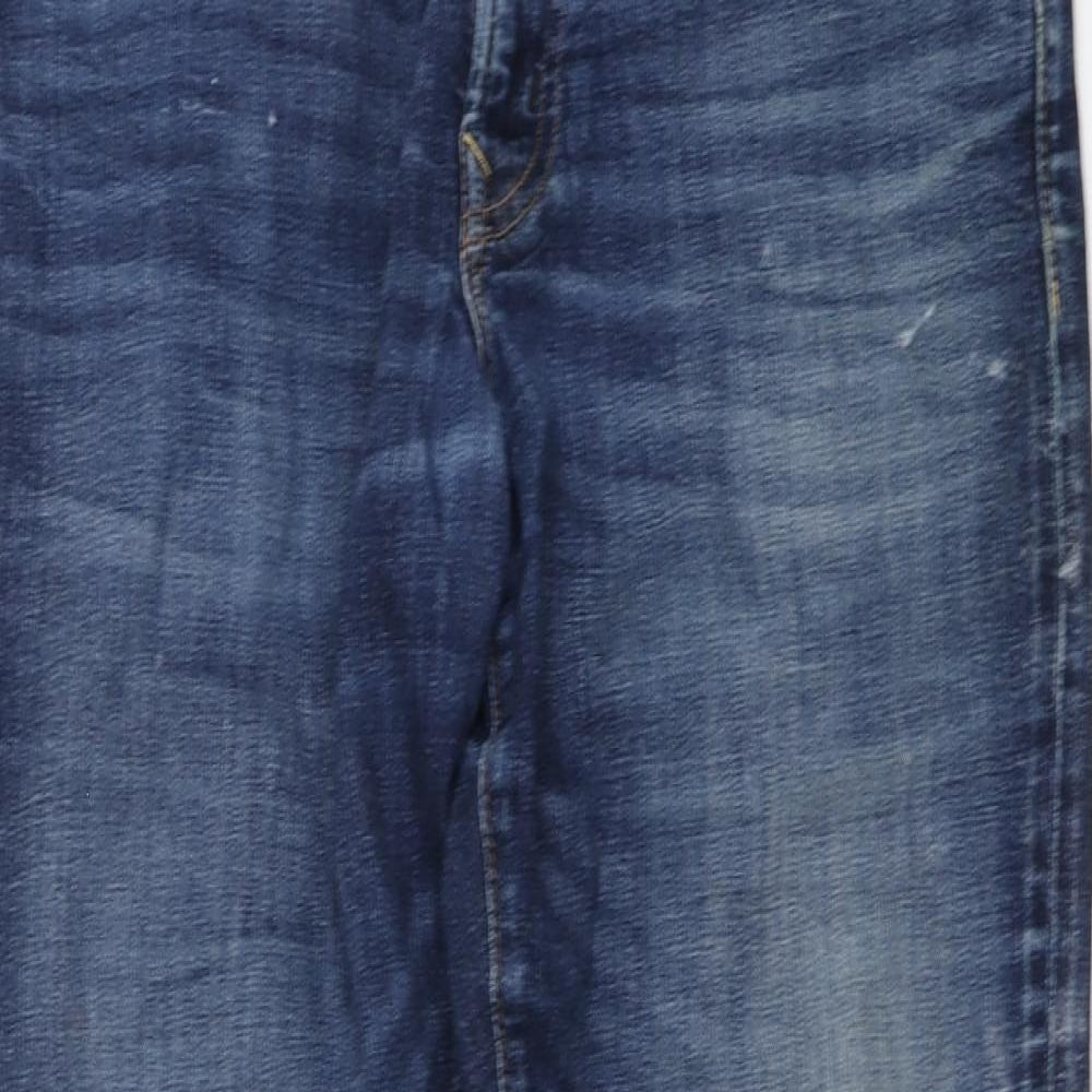American Eagle Mens Blue Cotton Straight Jeans Size 34 in L28 in Regular