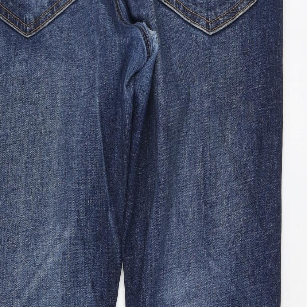 American Eagle Mens Blue Cotton Straight Jeans Size 34 in L28 in Regular