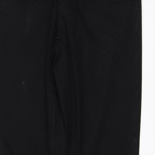Dorothy Perkins Womens Black Cotton Mom Jeans Size 6 L29 in Regular