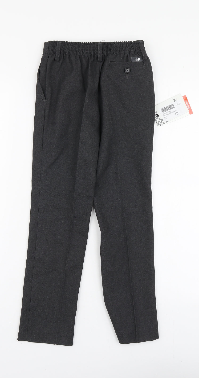 1880 Club Boys Grey Polyester Jegging Trousers Size 7-8 Years Regular