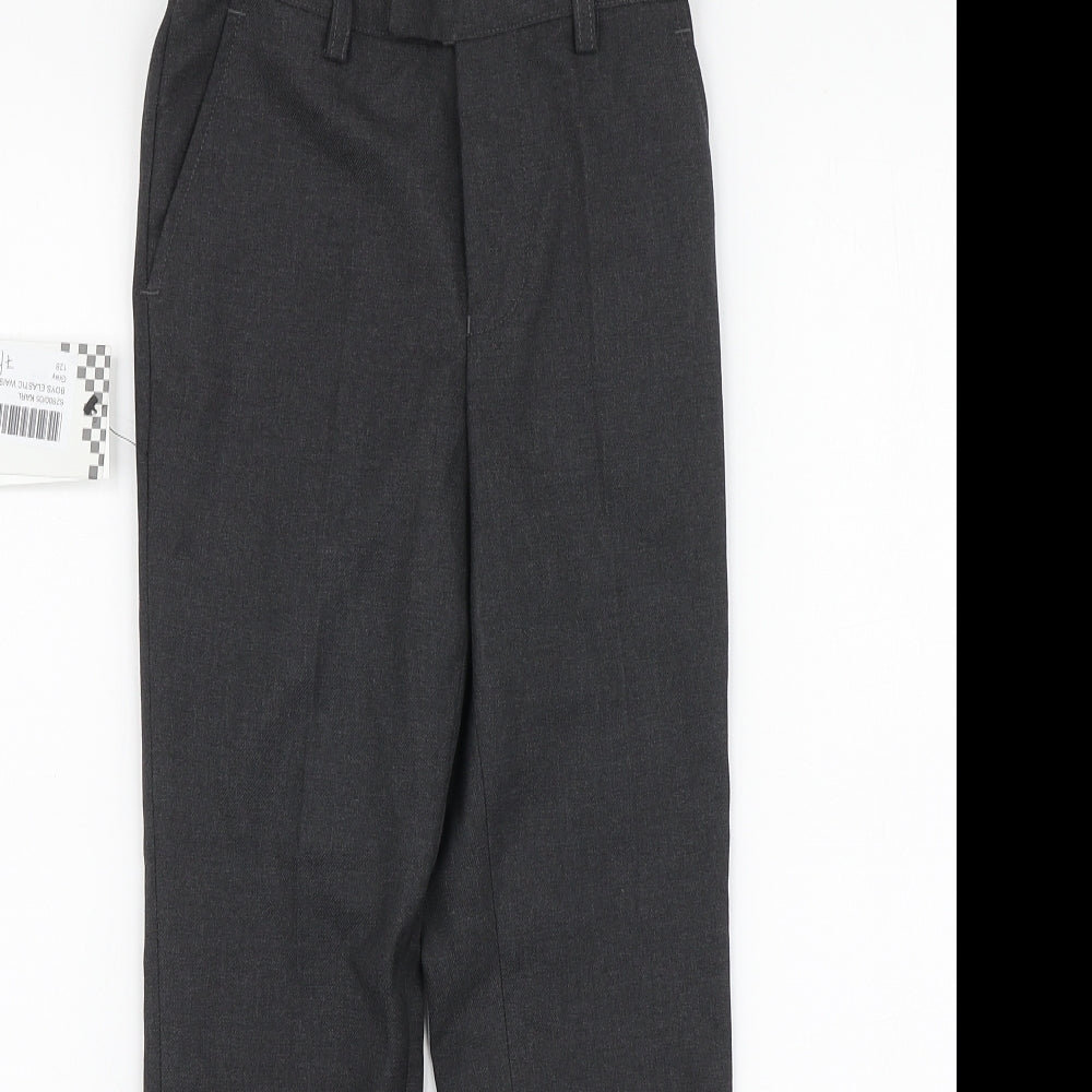 1880 Club Boys Grey Polyester Jegging Trousers Size 7-8 Years Regular