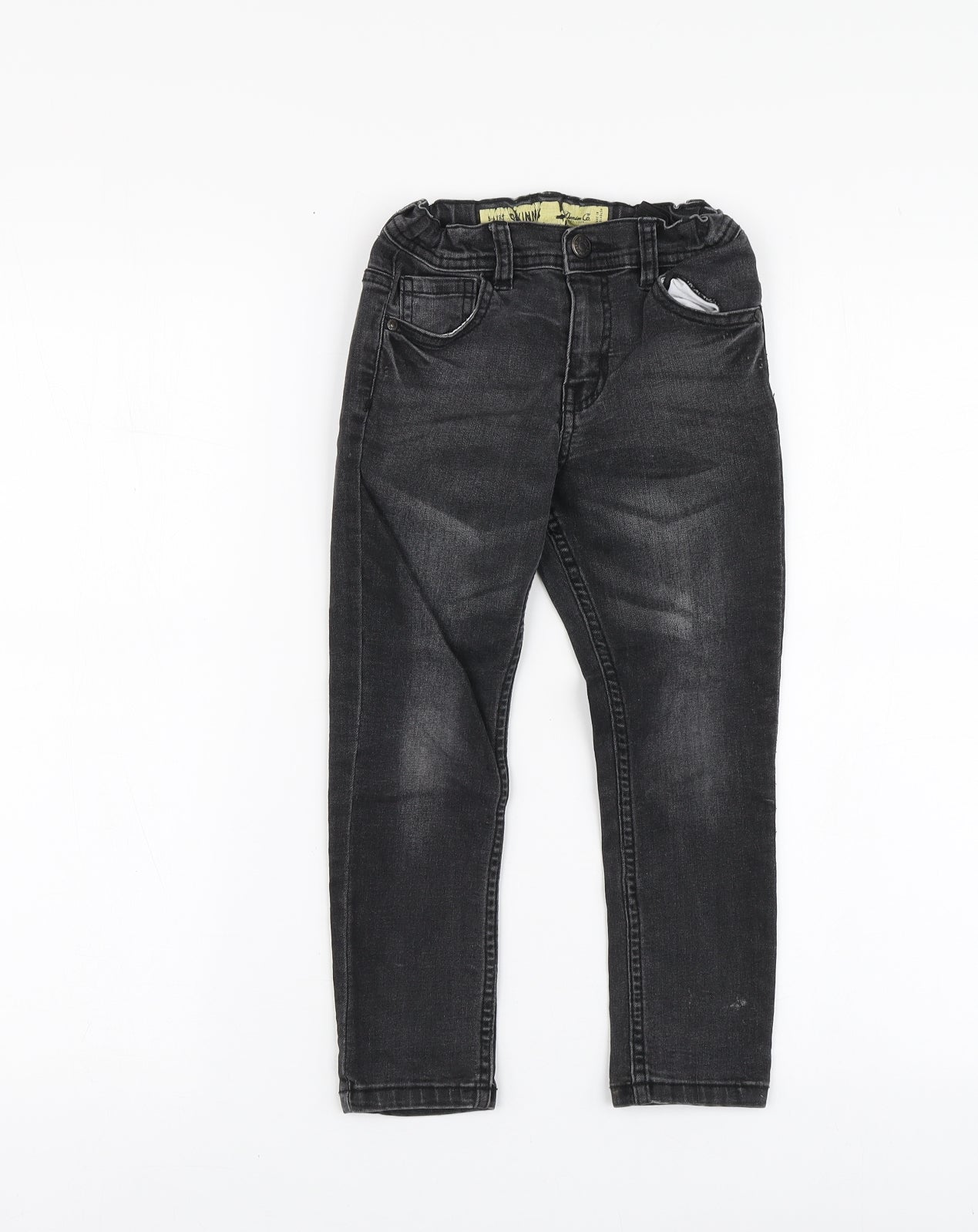 Denim.Co Boys Black Cotton Skinny Jeans Size 5-6 Years Regular