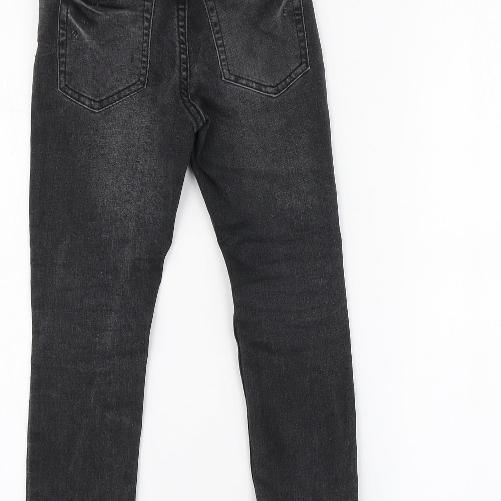 Denim.Co Boys Black Cotton Skinny Jeans Size 5-6 Years Regular