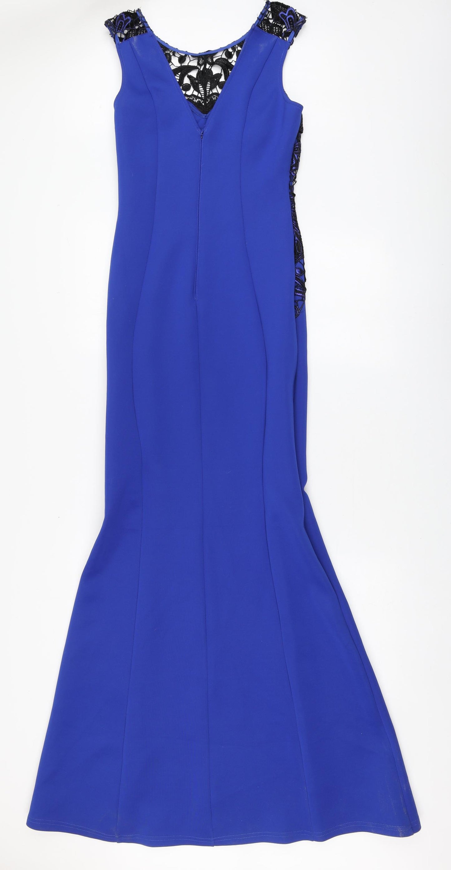 Lipsy Womens Blue Polyester A-Line Size 10 Round Neck