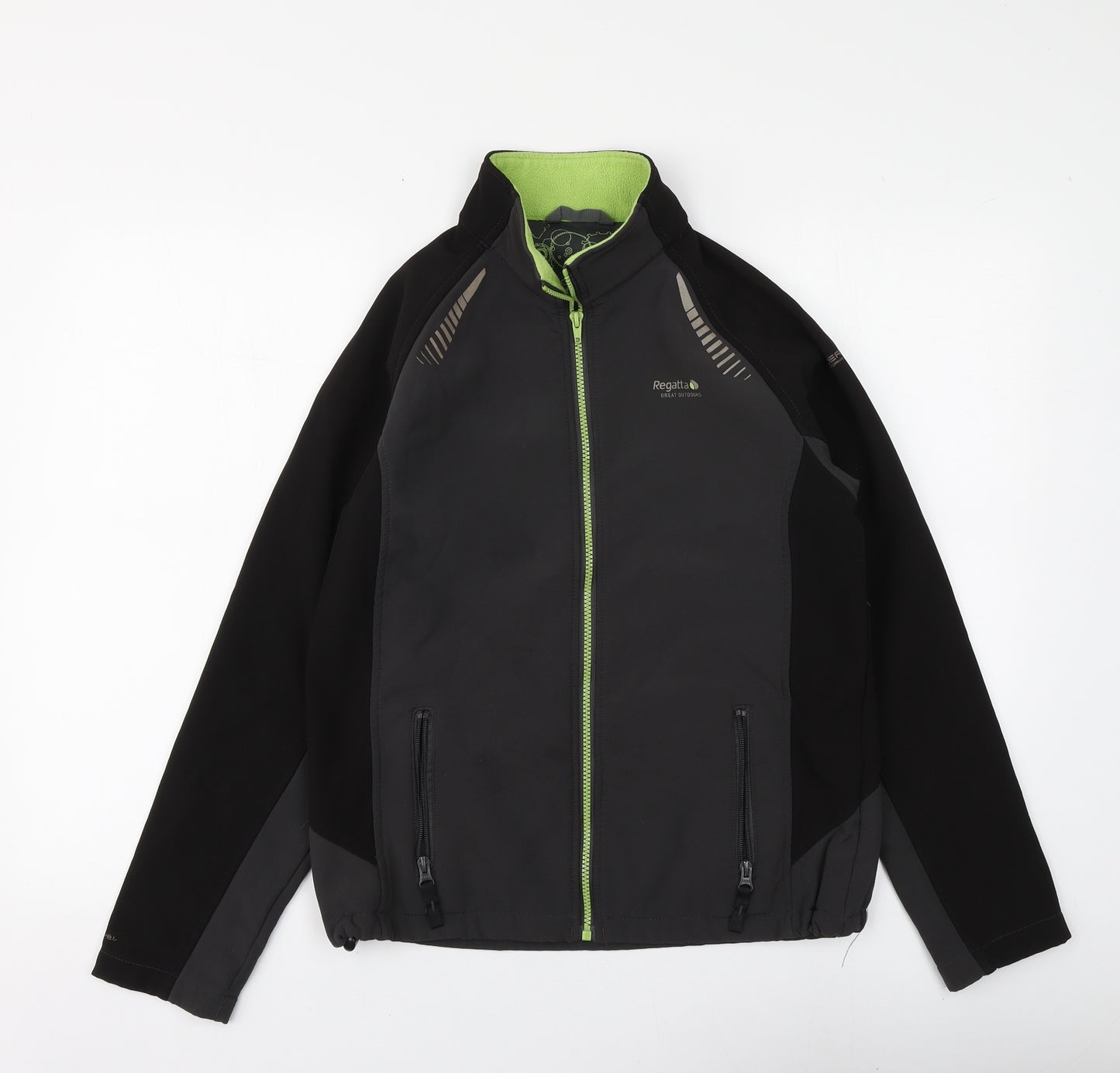 Regatta Boys Grey Polyester Full Zip Hoodie Size 12-13 Years