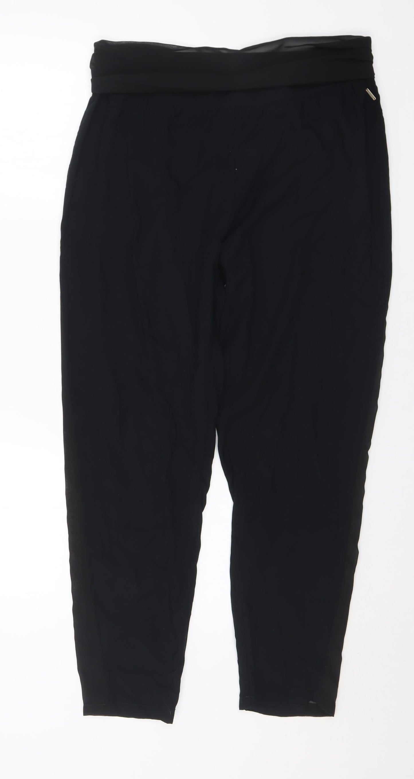 Marks and Spencer Womens Black Polyester Harem Trousers Size 14 L28 in Regular