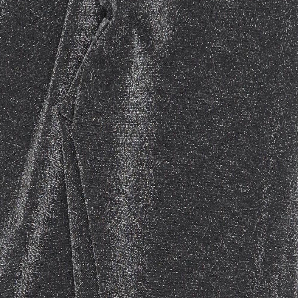 George Womens Silver Polyester Trousers Size 16 L29 in Regular