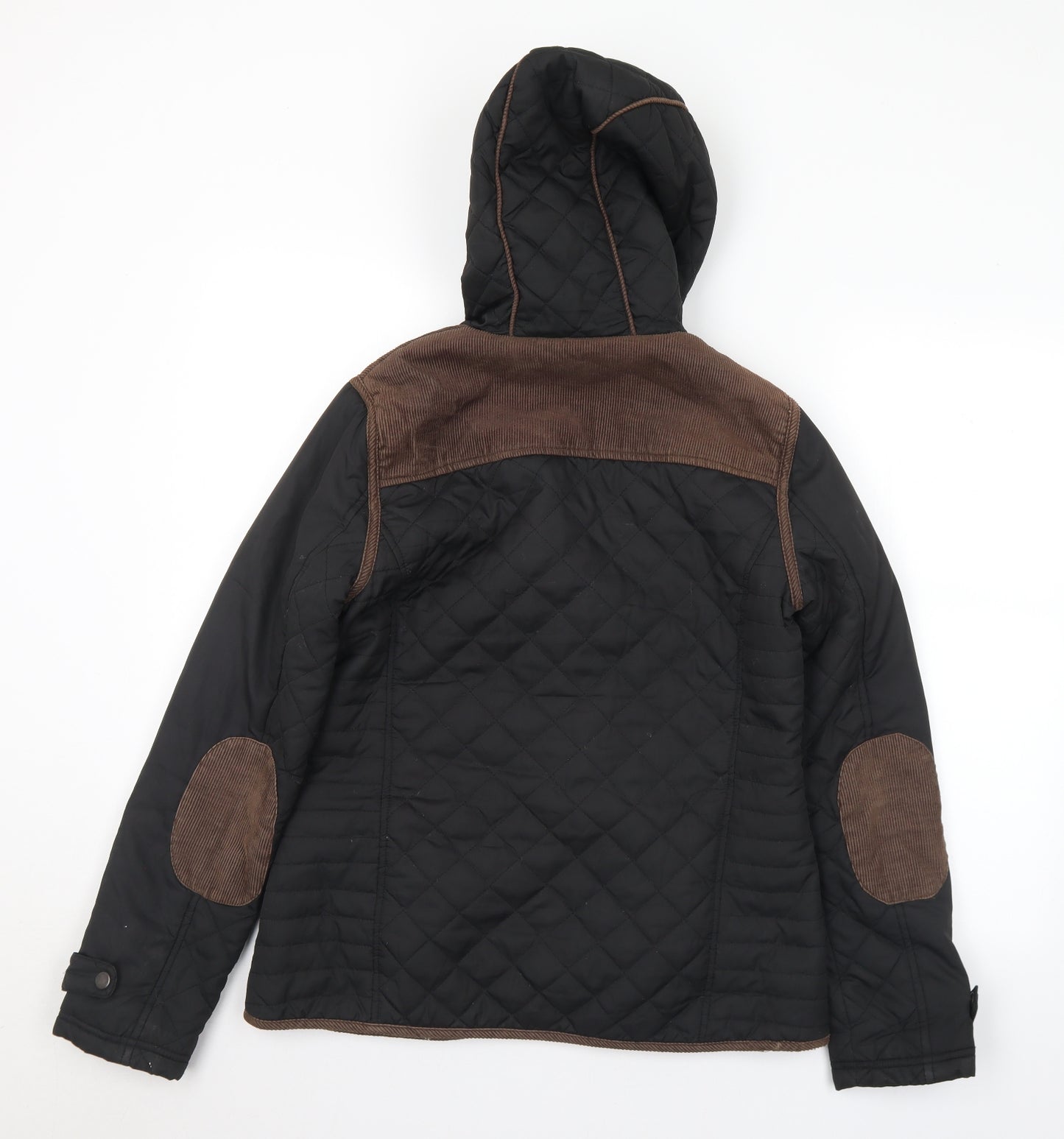 Blonde + Blonde Womens Black Quilted Coat Size 12 Zip